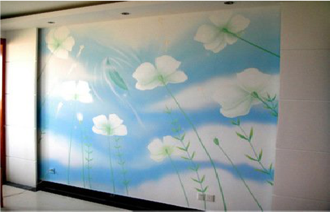 京山画墙绘怎么画好白云的蓬松感？