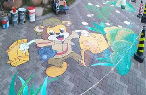 京山夏季画地面彩绘会遇到的问题