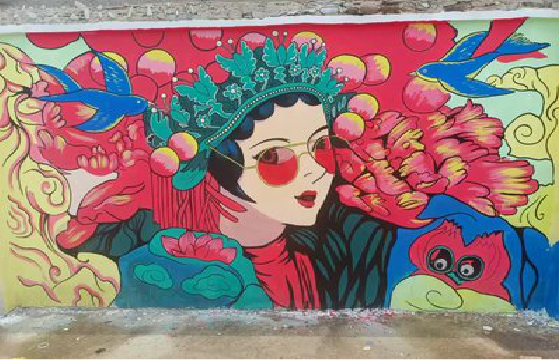 京山墙体彩绘-网红墙