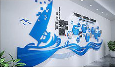 京山海浪主题文化墙如何设计？