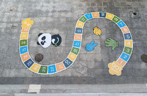 京山地面游戏彩绘