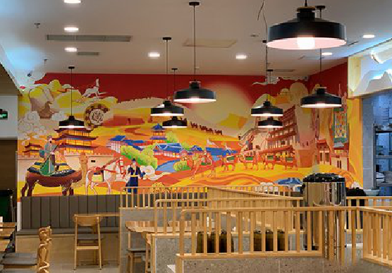 京山商业空间彩绘介绍。