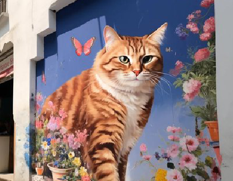 京山自己绘制有个性的手绘墙