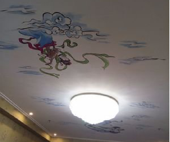 京山如何快速绘制天花板上的手绘墙？