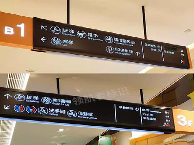 京山如何通过商场标识牌引导客流分布？