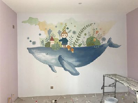 京山手绘墙的特点及优势。